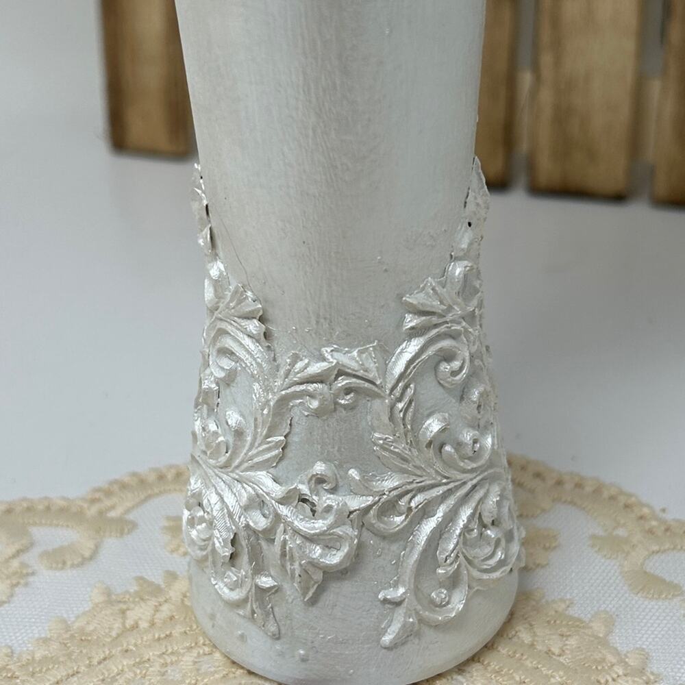 Simple & Elegant White Decorative Hand Crafted Bottle with Bow - Picture 7 of 12